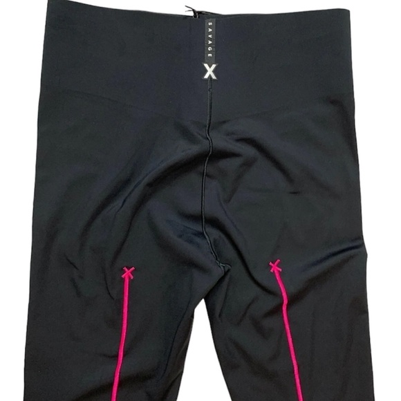 Savage X Fenty Rihanna Hotline High-Waist black Caviar Leggings Sz 1X - Picture 14 of 15